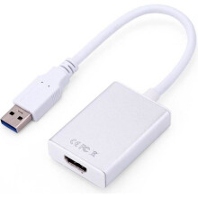 USB 3.0 to HDMI Converter Cable Graphics Adapter for PC HD 1080p (White)