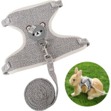 Harness with leash - Not specified - Grey - 1.2 m - Breathable - Comfortable