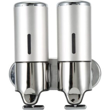 Silver Wall Mounted Soap Dispenser Manual Shower Gel Dispensing Tool(Single Cup, Double Cups, Three Cups)CHE