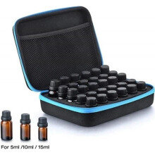 30 Essential Oil Bottles and Carrying Case, Waterproof Essential Oil Storage Box with Handle, Blue
