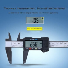 Carbon Fiber Composite Digital Caliper 0-150mm Black Digital LCD Measuring Tool