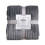 Blanket - Flannel - 180x200 cm - Microfiber - Striped texture - Grey 1