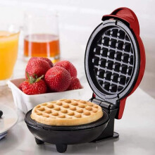 Automatic Waffle Maker - BRAND - Red - 350W - Individual waffles, paninis, crepes, cheese