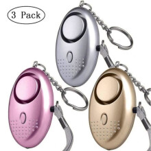 DX04589-3 Packs 140 DB Emergency Personal Alarm, Safesound Security Alarm with LED Flashlight Torch Anti Aggression Alarm