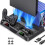 PS4 Stand with Fan, for PS4/PS4 Pro/PS4 Slim, Charging Station with LED Indicators, PS4 Controller Holder 1