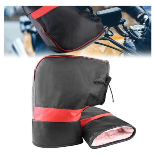 Motorcycle Handlebar Gloves - Universal - Winter - Waterproof - Windproof - Black 1