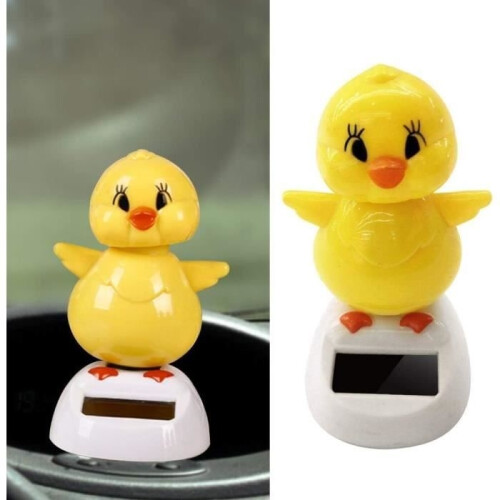 Solar Powered Car Dashboard Swing Chick Shaped Swing with Flip