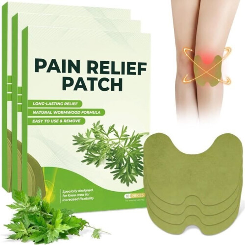 Knee Pain Relief Patch, 30 Pieces Self-Heating Moxibustion Patch, Heating Patch, Pain Relief Patch for Knees, Back, Necks 1