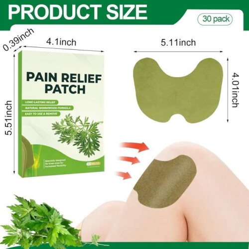 Knee Pain Relief Patch, 30 Pieces Self-Heating Moxibustion Patch, Heating Patch, Pain Relief Patch for Knees, Back, Necks 2