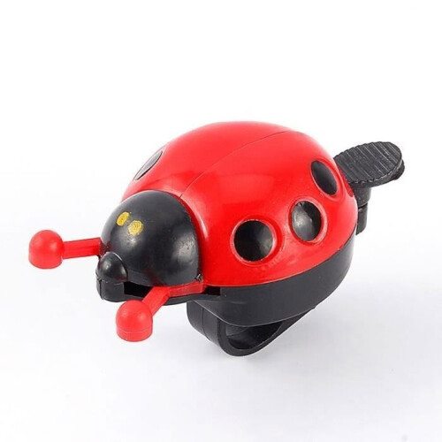 Bicycle Bell - Horn - Ladybug - Clear Sound - Easy to Install - Red