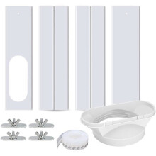 Adjustable Window Slider Kit for Portable Air Conditioner - Air Conditioner Windshield - 1/2 Pcs - White