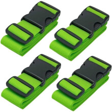 Adjustable Travel Straps - Nylon 5cm x 180cm - For Suitcases, Bags and Luggage - Light Green