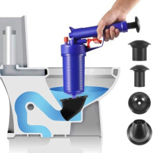 Powerful Suction Cup Drain Cleaner - DEBOUCHEUR-FERRET - High Pressure Kit - Sink Unblocker - Rubber Plunger