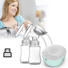 Double Electric Breast Pump, Portable Double Breast Pump Painless Suction for Milk Collection