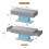 Grey Led Coffee Table with 2 Storage Drawers 2
