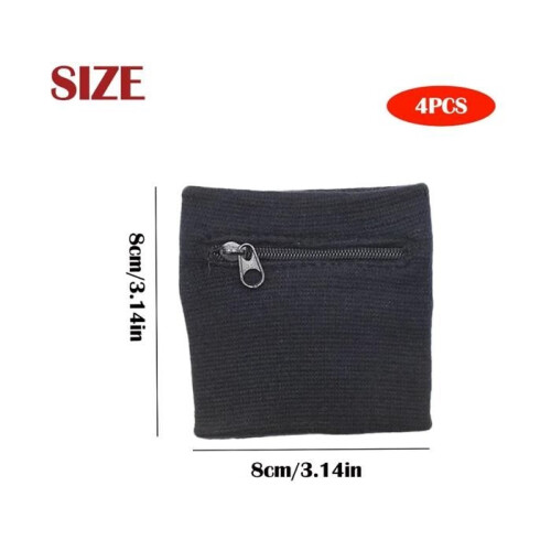 Wristlet Wallet - Unspecified - 4 Pieces - Elastic - Breathable - Black 2