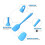 Silicone Spatula Small Rubber Spatula Mixing Spatula 5 x 8.5 inches 5