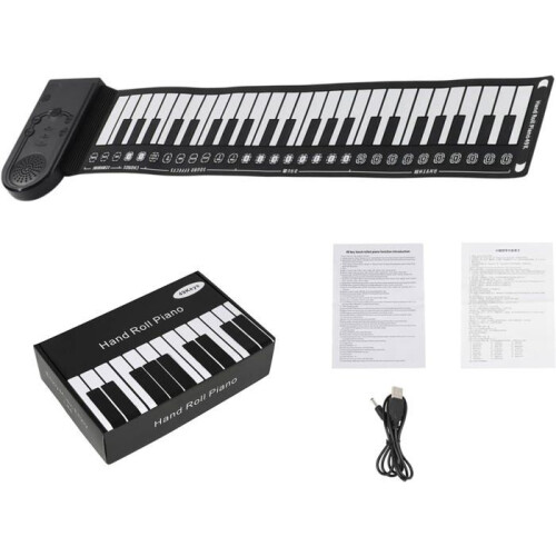 49 Keys Portable Electronic Piano Foldable Soft Silicone Easy to Carry 1