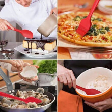 Pcs Heat Resistant Silicone Spatulas - Food Grade - Kitchen Utensils (Red)