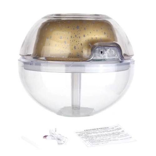 USB Colorful LED Projector Light Humidifier Crystal Projection Lamp Night Lamp I720 2