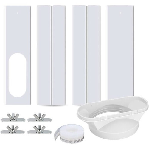 Adjustable Window Slider Kit for Portable Air Conditioner - Air Conditioner Windshield - 1/2 Pcs - White 1