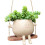 Flower Pot - Swing Face - White - Round - Plastic - For Indoor Plants 4