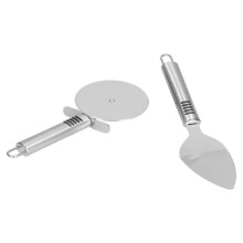 Fafeicy Pizza Spatula Pizza Cutter 2 PCS Stainless Steel Blade Polishing Process Ergonomic Handle Shovel Roller
