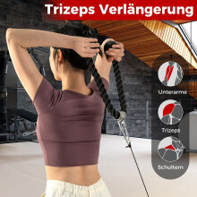 Sada uchycení lanka na triceps - V-Grip, Double-D, Straight Bar