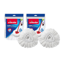 Vaskbart gjenbrukbart moppehode-refill for linoleumsgulv, ekte erstatningspakke i hvit mikrofiber for effektiv rengjøring