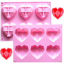 Forma de silicone em formato de coração com diamante da Sweet Sensations, feita de silicone de qualidade alimentar, perfeita para confeiteiros