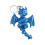 Detaillierter 3D-gedruckter-blaues Silber 1