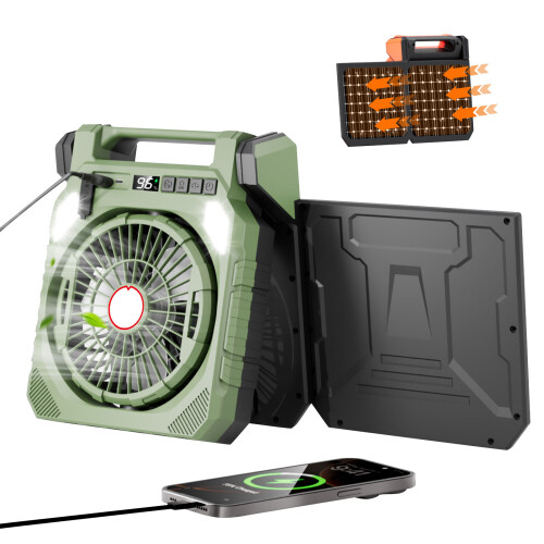 Ventilateur à double ouverture Sun Energy doté d'une- Vert
