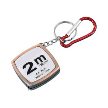 Petit porte-clés carré, ruban à mesurer de 2M de Long,-Bronze