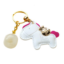 Handmade Crystals Keychain With Horse And Coin Charm For Good-B