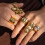 Practical Opening Rings Geometric Rings Flower Shape-C 3