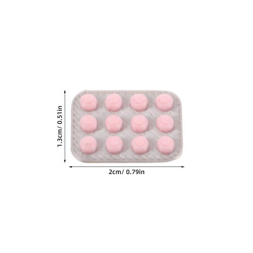6Pièces Accessoires Pilules Miniatures Roses Pour Décor Maison 1