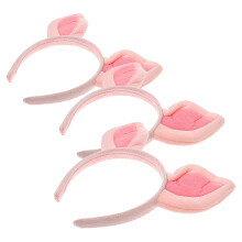 3Pcs Pig Ears Headband Cosplay Dress Up Costume Party Accessory