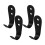 4Pcs Black Metal Ladder Hook Brackets for Loft Beds and Dormitory Use 1