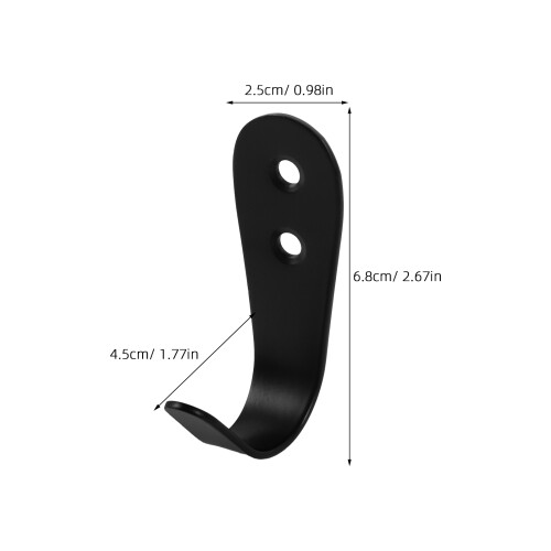 4Pcs Black Metal Ladder Hook Brackets for Loft Beds and Dormitory Use 1
