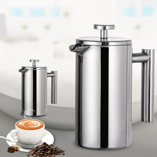 Cafetière Filtre Acier Inoxydable Argent Usage Café 2