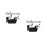 2Pcs PVC Bathroom Wall Sticker Black Removable Home Wall Decor 1