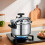Silver Aluminum Pressure Cooker Double Handle Small Cooking Pot 3