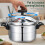 Silver Aluminum Pressure Cooker Double Handle Small Cooking Pot 5