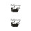 2Pcs PVC Bathroom Wall Sticker Black Removable Home Wall Decor 2
