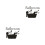 2Pcs PVC Bathroom Wall Sticker Black Removable Home Wall Decor 4