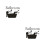 2Pcs PVC Bathroom Wall Sticker Black Removable Home Wall Decor 5