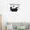 2Pcs PVC Bathroom Wall Sticker Black Removable Home Wall Decor 8