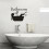 2Pcs PVC Bathroom Wall Sticker Black Removable Home Wall Decor 10
