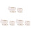 3Pcs White Ceramic Flower Pots with Tray for Succulent Plants 3