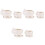 3Pcs White Ceramic Flower Pots with Tray for Succulent Plants 4
